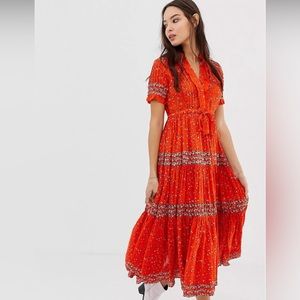 Free People rare feeling floral maxi dress. Size large L .